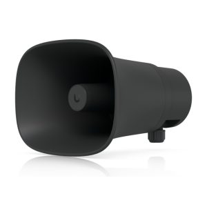 Altavoz blanco alámbrico de 1 vía Ubiquiti UP-AI-Horn-Speaker-B con conexión alámbrica. SKU: UP-AI-Horn-Speaker-B