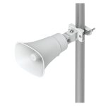 Altavoz alámbrico de Ubiquiti, modelo UP-AI-Horn-Speaker-W, en color blanco y diseño de bocina de 1 vía.
