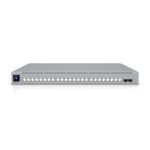 Imagen del switch Ubiquiti UniFi Pro XG 24 gestionado L2/L3 con puertos 10G Ethernet y de color gris, SKU USW-Pro-XG-24