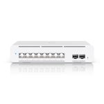 Switch gestionado Ubiquiti UniFi Pro XG 8 PoE, con capacidades L2/L3, compatible con 10G Ethernet y PoE, en color gris. SKU: USW-Pro-XG-8-PoE