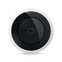 Imagen de la cámara de seguridad IP Ubiquiti AI 360, modelo UVC-AI-360-W, diseñada para interiores y exteriores con resolución de 1920x1920 píxeles, montada en techo o pared.