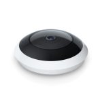 Imagen de la cámara de seguridad IP Ubiquiti AI 360, modelo UVC-AI-360-W, diseñada para interiores y exteriores con resolución de 1920x1920 píxeles, montada en techo o pared.