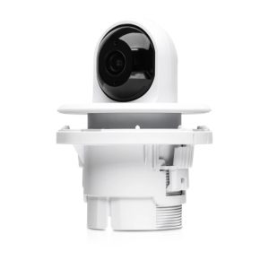 Imagen de las cámaras de seguridad Ubiquiti UVC-G3-F-C con su montaje especial para viviendas. SKU: UVC-G3-F-C