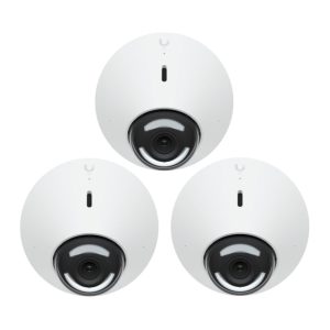Cámara de vigilancia Ubiquiti UVC-G5-DOME-3 con resolución de 2688 x 1512 píxeles, montada en techo o pared, para uso interior y exterior