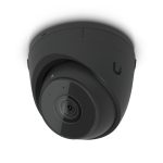 Cámara de seguridad Ubiquiti G5 Turret Ultra con resolución de 2688 x 1512 píxeles, instalada en techo o pared. SKU: UVC-G5-Turret-Ultra-B.
