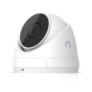Imagen de la Ubiquiti G5 Turret Ultra, una cámara de seguridad IP para interior y exterior con resolución de 2688 x 1512 pixeles. SKU: UVC-G5-Turret-Ultra.
