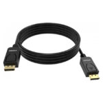 Cable Vision DisplayPort 2 metros en color negro, modelo TC 2MDP8K/BL. Alta resolución y transmisión eficiente.