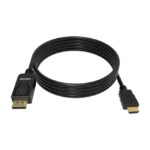 Adaptador de cable de vídeo Vision de 2 metros DisplayPort a HDMI, color negro, SKU TC 2MDPHDMI8K/BL