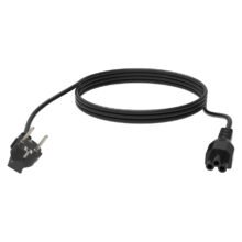 Vision cable de transmisión negro de 3 metros, con conectores CEE7/7 e IEC C5, SKU TC 3MEUCVLF/BL