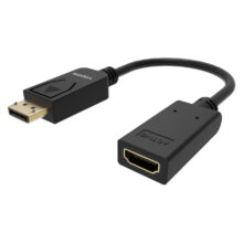 Adaptador de Cable de vídeo HDMI tipo A (Estándar) a DisplayPort negro Vision, modelo TC-DPHDMI/BL