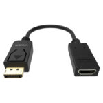 Adaptador de Cable de vídeo HDMI tipo A (Estándar) a DisplayPort negro Vision, modelo TC-DPHDMI/BL