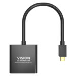 Adaptador de cable Vision Mini DisplayPort a VGA D-Sub en color negro, modelo TC-MDPVGA/BL