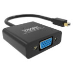 Adaptador de cable Vision Mini DisplayPort a VGA D-Sub en color negro, modelo TC-MDPVGA/BL