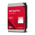 Imagen del disco duro interno Western Digital Red Pro de 24 TB con velocidad de 7200 RPM y formato de 3.5 pulgadas, modelo WD241KFGX