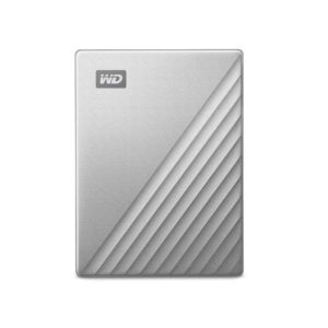Western Digital WDBFTM0040BSL-WESN disco duro externo de 4 TB, USB Tipo C 3.2 Gen 1 en color plata. SKU: WDBFTM0040BSL-WESN