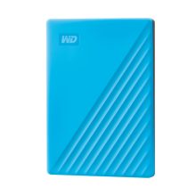 Imagen del disco duro externo Western Digital My Passport de 4 TB, interfaz USB 3.2 Gen 1, color azul, sku: WDBPKJ0040BBL-WESN