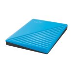 Imagen del disco duro externo Western Digital My Passport de 4 TB, interfaz USB 3.2 Gen 1, color azul, sku: WDBPKJ0040BBL-WESN