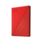 Disco duro externo Western Digital My Passport de 4TB con interfaz 3.2 Gen 1 en color rojo, SKU WDBPKJ0040BRD-WESN