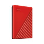 Disco duro externo Western Digital My Passport de 4TB con interfaz 3.2 Gen 1 en color rojo, SKU WDBPKJ0040BRD-WESN