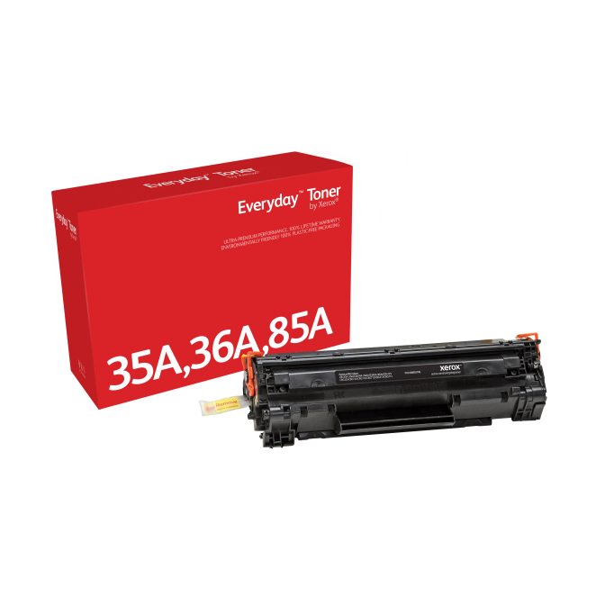 Xerox toner negro Everyday compatible con HP 35A 36A 85A capacidad estándar Toner negro Everyday di Xerox compatible con HP 35A, 36A, 85A con capacidad estándar, SKU 006R03708