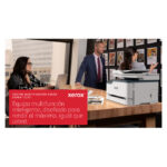 Imagen de la impresora multifuncional inalámbrica Xerox C235 con capacidad de 22 ppm, incluyendo funciones de copia, impresión, escaneado y fax. SKU: C235V_DNI.