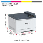Impresora Xerox C320, inalámbrica, A4, 33 ppm, doble cara, PS3 PCL5e/6, 2 bandejas, SKU C320V_DNI