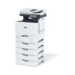 Vista del Xerox VersaLink C625, dispositivo multifunción láser que ofrece copia, impresión, escaneado y fax a doble cara, con capacidad para 650 hojas. SKU: C625V_DN