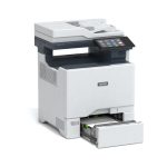 Vista del Xerox VersaLink C625, dispositivo multifunción láser que ofrece copia, impresión, escaneado y fax a doble cara, con capacidad para 650 hojas. SKU: C625V_DN