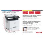 Vista del Xerox VersaLink C625, dispositivo multifunción láser que ofrece copia, impresión, escaneado y fax a doble cara, con capacidad para 650 hojas. SKU: C625V_DN