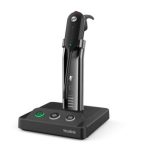 Yealink WH63 auriculares UC inalámbricos, incluye ganchos de oreja, diadema, banda para cuello y base de carga en color negro, SKU 1208646