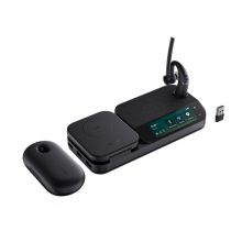 Auriculares inalámbricos Yealink BH71 Workstation Pro con gancho de oreja, USB Tipo C y Bluetooth en color negro, SKU 1208654