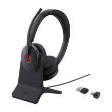 Los auriculares inalámbricos Yealink BH74 con base de carga para oficina y centros de llamadas. Incluye conectividad USB Type-C y USB Type-A en color negro. SKU: 1208684