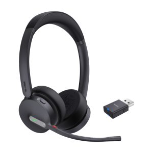 Yealink WH64 Hybrid Dual Teams auriculares con diadema para oficina o centro de llamadas, conectividad MicroUSB y Bluetooth, color negro. SKU: 1208685