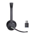 Yealink WH64 Hybrid Dual Teams auriculares con diadema para oficina o centro de llamadas, conectividad MicroUSB y Bluetooth, color negro. SKU: 1208685