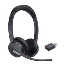 Yealink WH64 auriculares inalámbricos para oficina o centro de llamadas, color negro, con conectividad Bluetooth y MicroUSB. SKU: 1208686