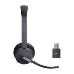 Yealink WH64 auriculares inalámbricos para oficina o centro de llamadas, color negro, con conectividad Bluetooth y MicroUSB. SKU: 1208686