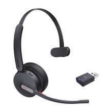 Auriculares inalámbricos Yealink WH64 Hybrid Mono para oficina y centro de llamadas, con diadema, compatible con Teams, color negro, SKU 1208687