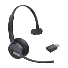 Yealink WH64 Hybrid Mono UC auriculares inalámbricos con diadema para oficina y centro de llamadas, conexión MicroUSB y Bluetooth, color negro, SKU 1208688.