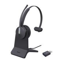 Auriculares inalámbricos Yealink WH64 Hybird Mono con base de carga, USB Tipo C, Bluetooth, color negro. SKU 1208698.