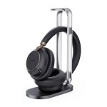 Auriculares inalámbricos Yealink BH76 Plus con base de carga compatible con USB Type-C y USB Type-A, color negro. SKU: 1208700