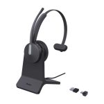 Yealink BH70 Mono Auriculares Inalámbricos con soporte para Microsoft Teams, USB tipo A, Bluetooth, color negro, SKU 1208702
