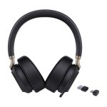 Auriculares inalámbricos Yealink BH76 Plus UC con diadema en color negro, conexión Bluetooth y USB Type-C/A. SKU 1208708