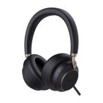 Auriculares inalámbricos Yealink BH76 Plus UC con diadema en color negro, conexión Bluetooth y USB Type-C/A. SKU 1208708
