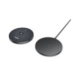 Micrófono para conferencias Yealink VCM36-W en color negro con conectividad inalámbrica. SKU: 1303143