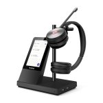 Yealink WH66 Dual Teams sistema de audioconferencia personal inalámbrico con diadema dual para oficina, centro de llamadas, USB tipo A, Bluetooth, en color negro. SKU 1308003