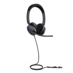 Auriculares Yealink UH48 Dual UC con conexión USB-C y USB-A para llamadas y música, color negro. SKU 1308152