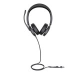 Auriculares Yealink UH48 Dual UC con conexión USB-C y USB-A para llamadas y música, color negro. SKU 1308152