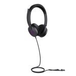 Auriculares Yealink UH48 Dual UC con conexión USB-C y USB-A para llamadas y música, color negro. SKU 1308152