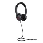 Auriculares Yealink UH48 Dual UC con conexión USB-C y USB-A para llamadas y música, color negro. SKU 1308152