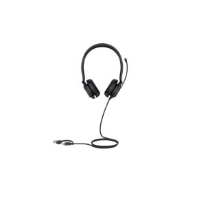 Auriculares alámbricos Yealink UH35 Dual UC con conexión USB Type-C / USB Type-A, ideales para llamadas y música. SKU: 1308164